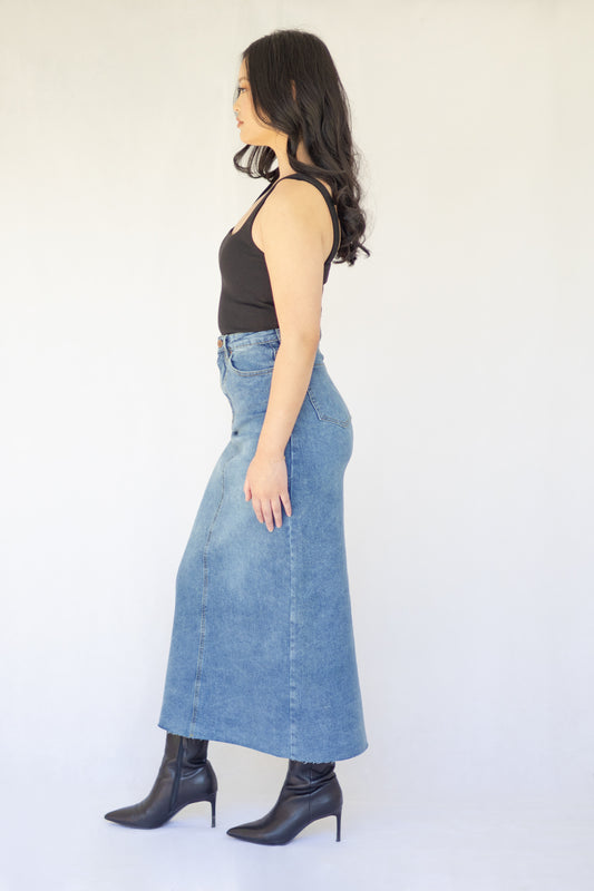 GLORY DENIM MAXI SKIRT