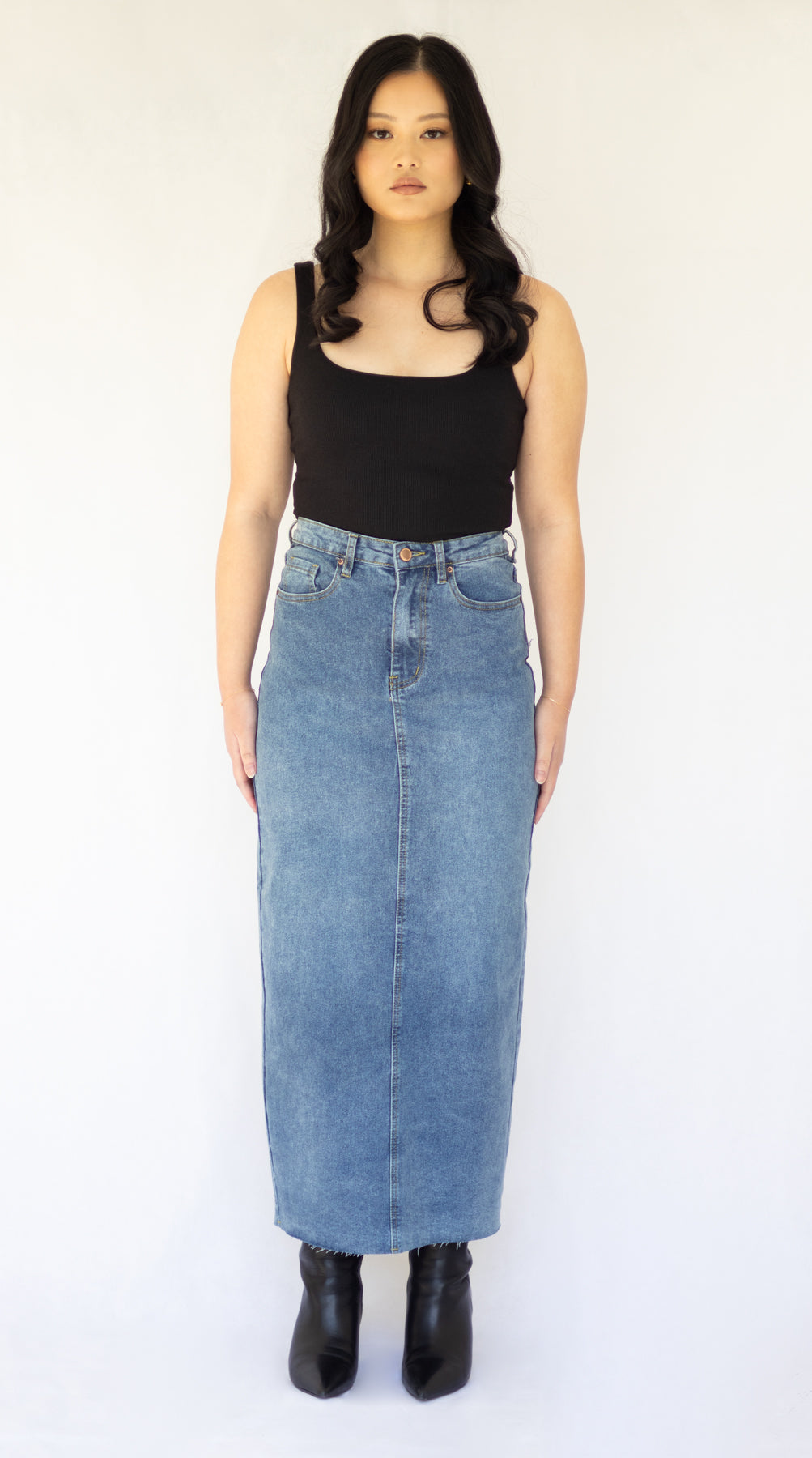 GLORY DENIM MAXI SKIRT